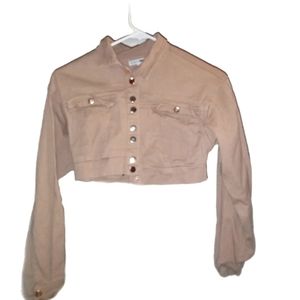 Fashion Nova crop top jean jacket